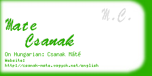 mate csanak business card